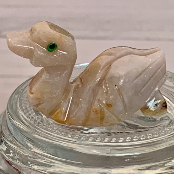 Soapstone Duck Miniature Figurine Carving Crystal Healing Animal Pocket Pet 1.5" - Picture 4 of 8
